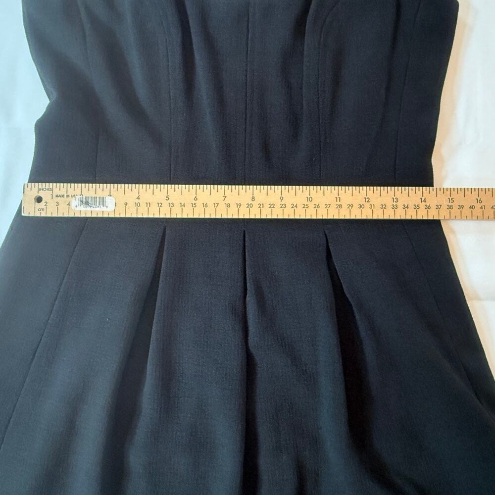 Nine West Black Fit & Flare Dress Tweed Hem Sleeveless Cocktail Career Size 2 - Picture 12 of 16